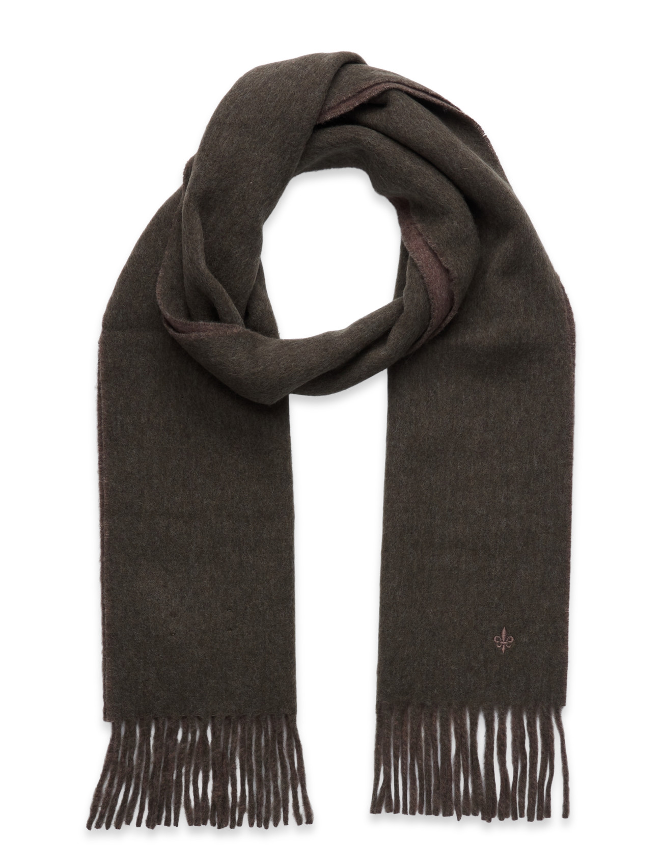 Morris Double Face Scarf, One Size, Khaki green, Tørklæder > Letvægtstørklæder, Herre