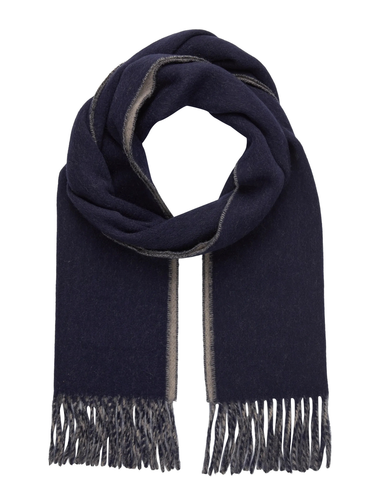 Morris Double Face Scarf, One Size, Blue, Tørklæder > Vintertørklæder, Herre
