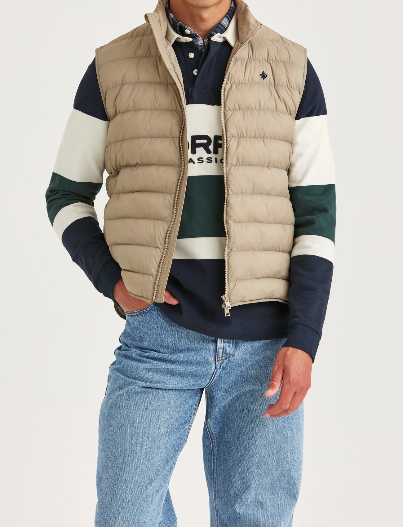 Morris Norfolk Liner Vest, XXL, Beige, Designere > Veste, Herre