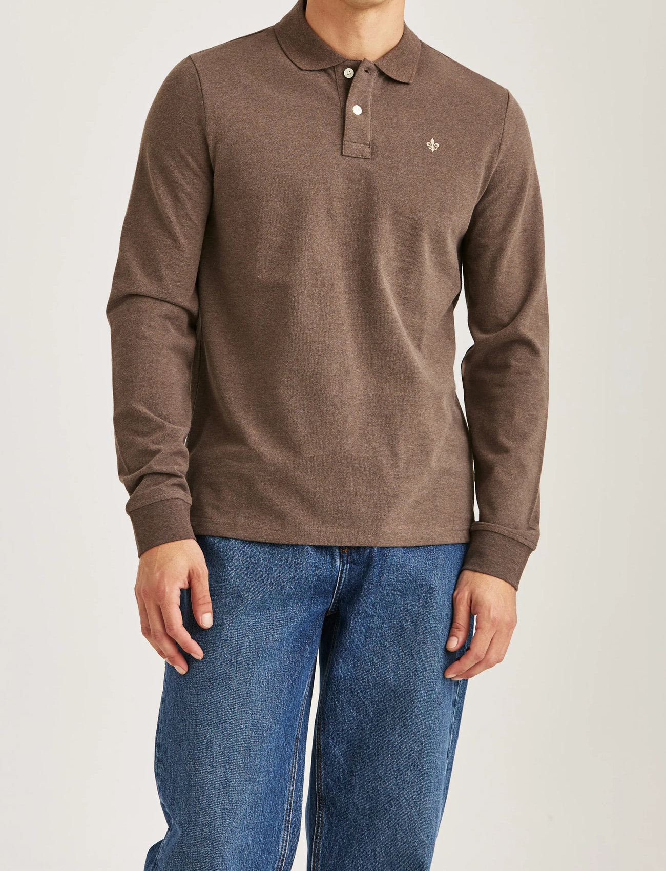 Morris Camden Ls Polo Shirt, 3XL, Brown, Poloer > Langærmede, Herre