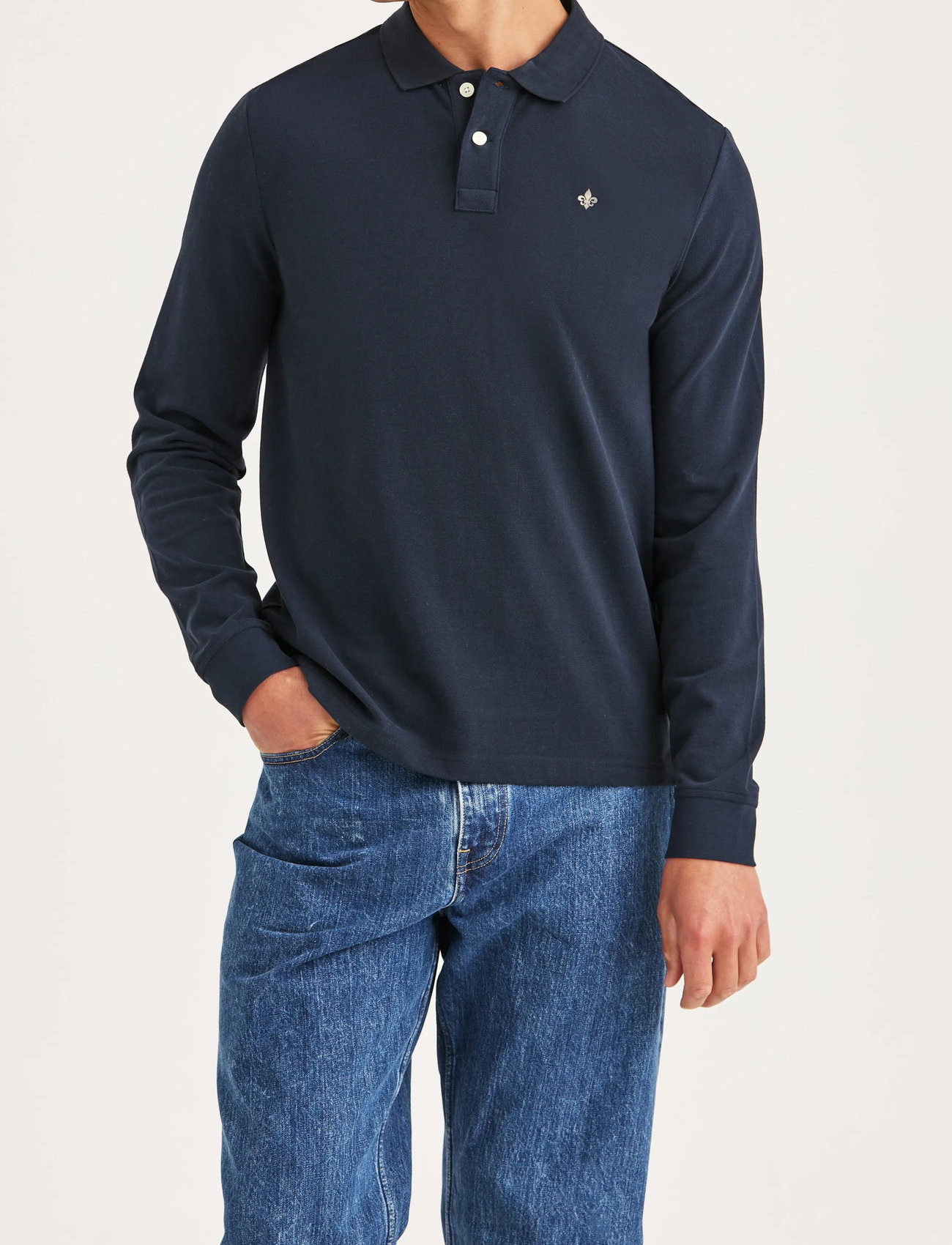 Morris Camden Ls Polo Shirt, XXL, Navy, Poloer > Langærmede, Herre