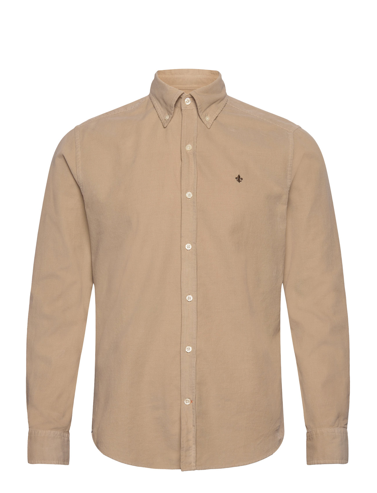 Morris Douglas Cord Shirt-Slim Fit Beige