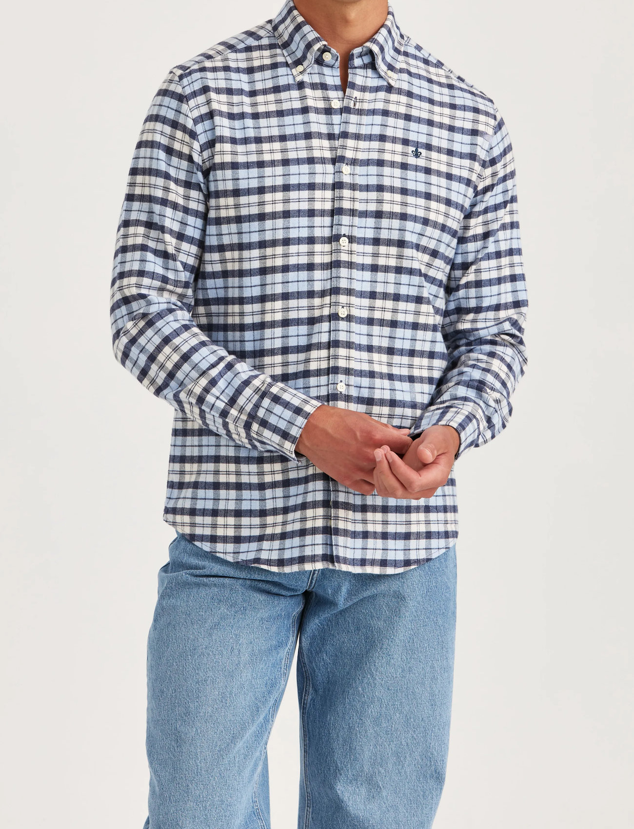 Morris Flannel Check Shirt-Slim Fit, S, Multi/patterned, Shirts > Checkered Shirt, Herre