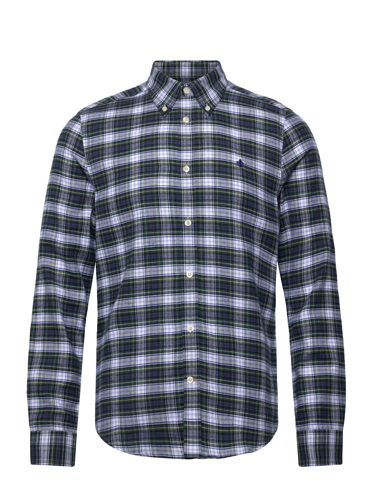 MORRIS Soft Twill Tartan Shirt-Slim Fit Blau - S - Herren