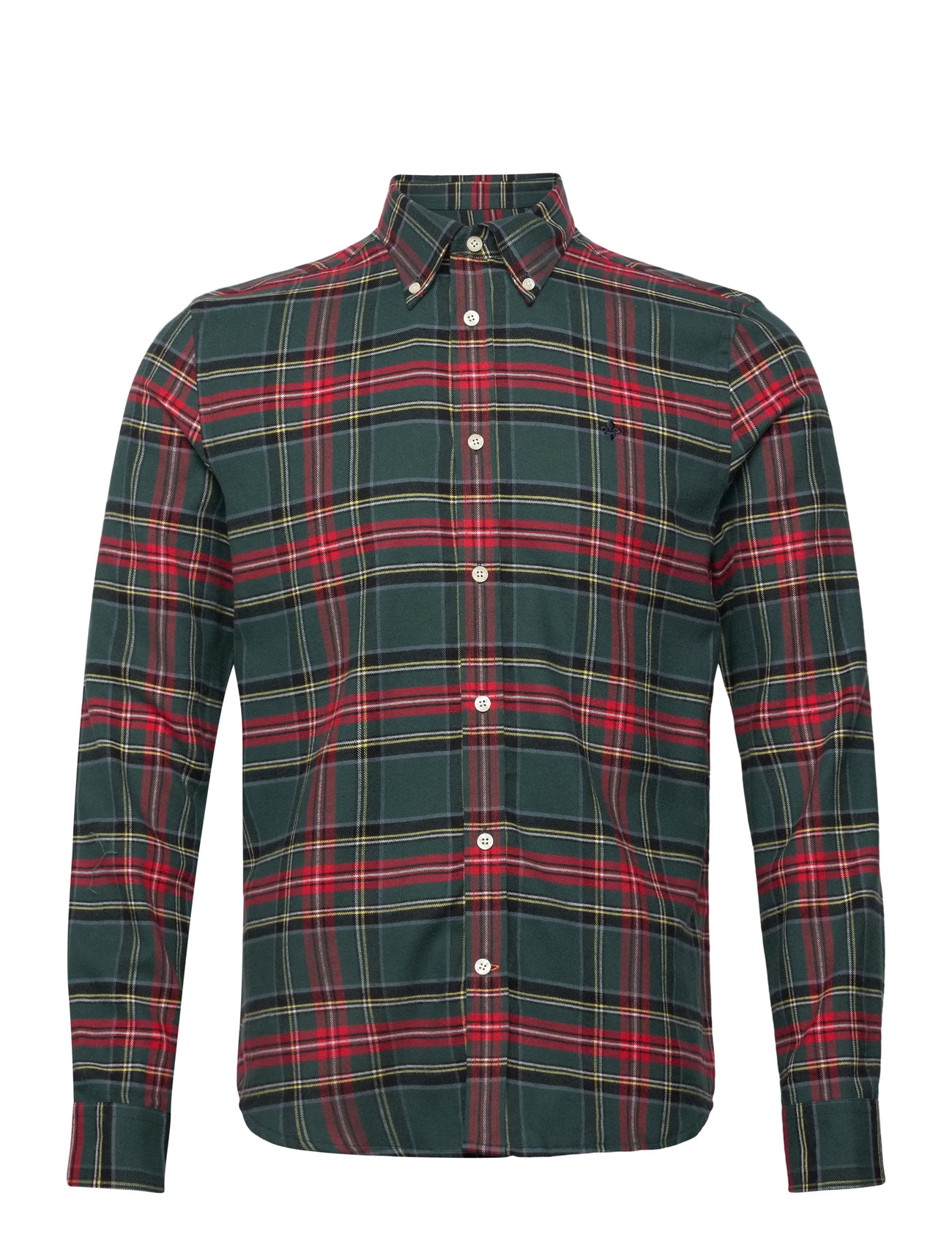 MORRIS Soft Twill Tartan Shirt-Slim Fit Rot - S - Herren