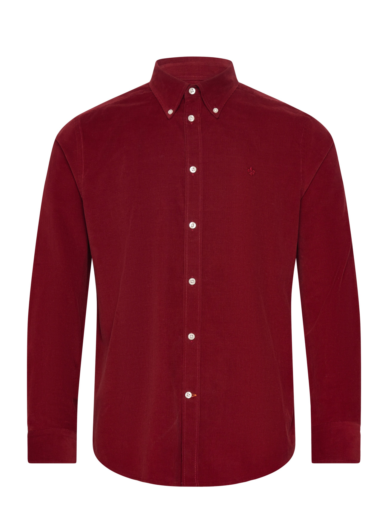 Morris Douglas Cord Shirt-Slim Fit, L, Red, Shirts > Corduroy Shirts, Herre