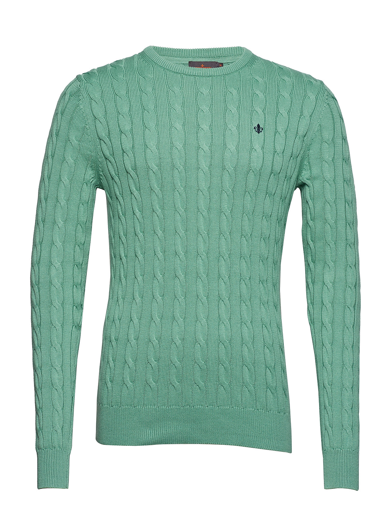 Pima Cotton Cable Gebreide Trui Met Ronde Kraag Groen Morris morris kopen in de aanbieding Pima Cotton Cable Gebreide Trui Met Ronde Kraag Groen Morris morris kopen in de aanbieding