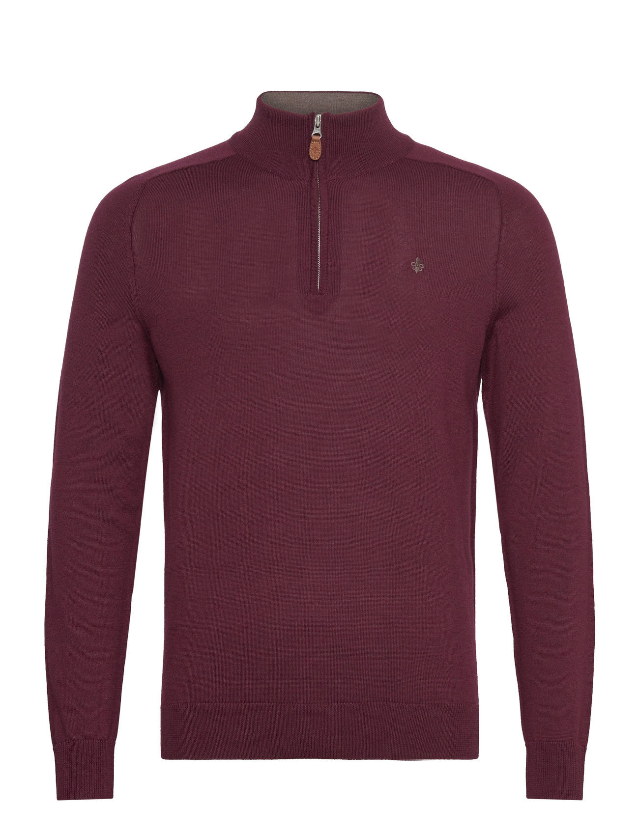 Morris Merino John Zip Burgundy