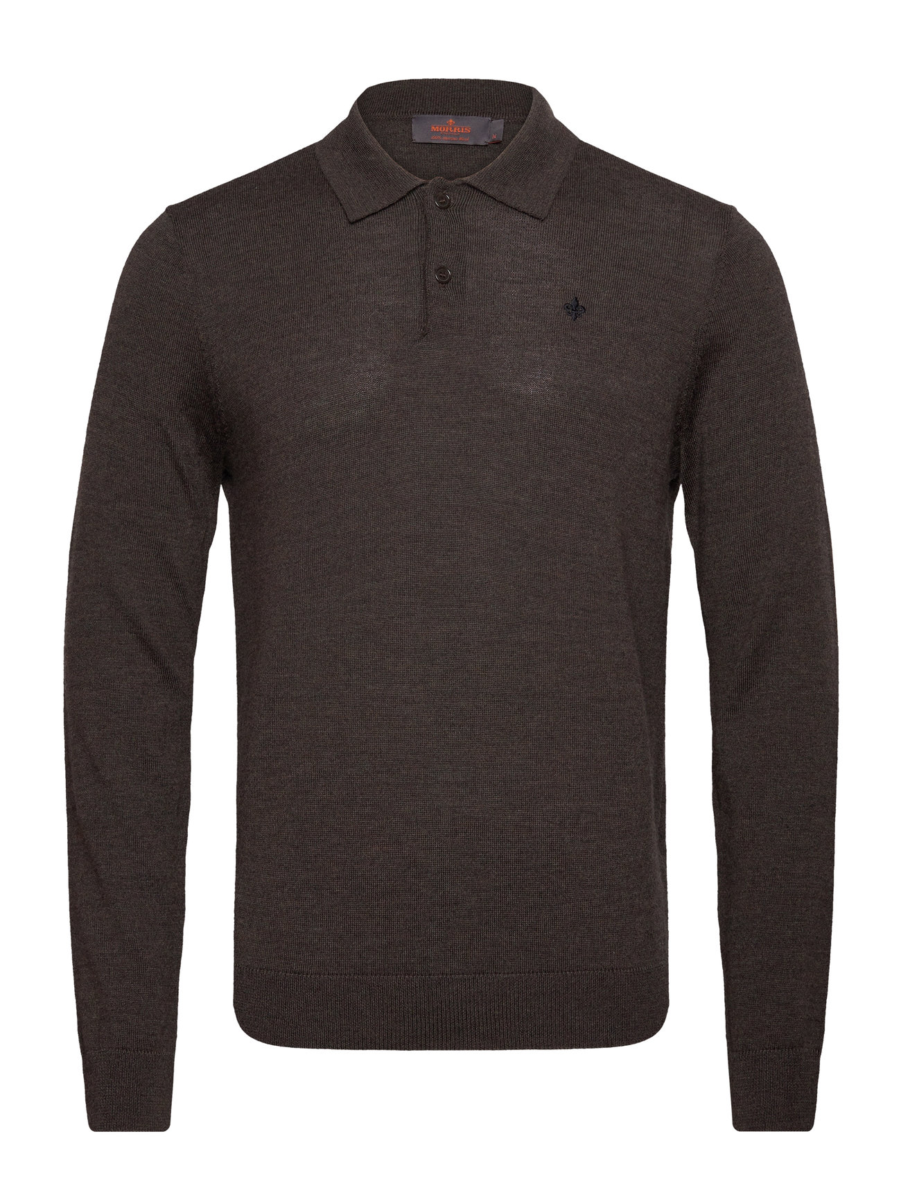 Morris Merino Polo Knit Brun