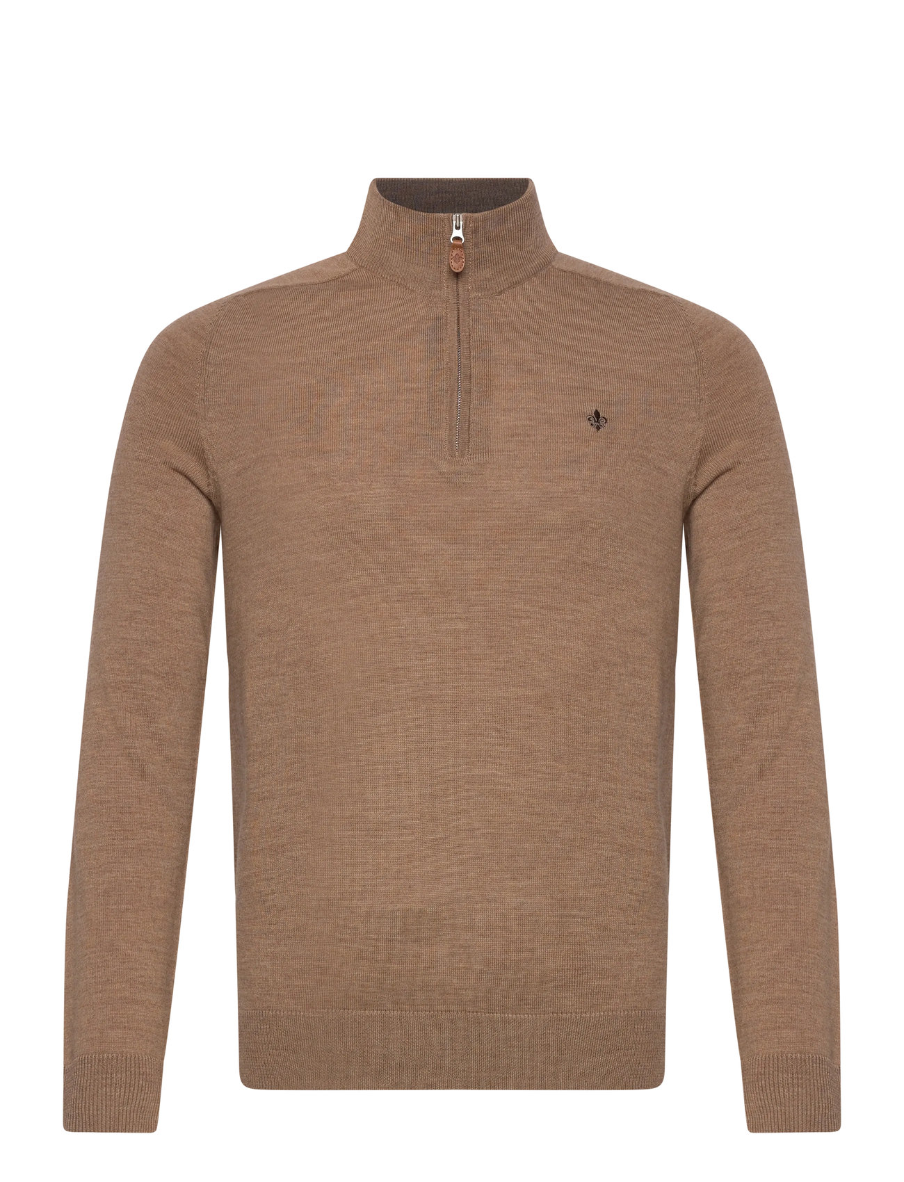 MORRIS Merino John Zip Beige - S - Herren