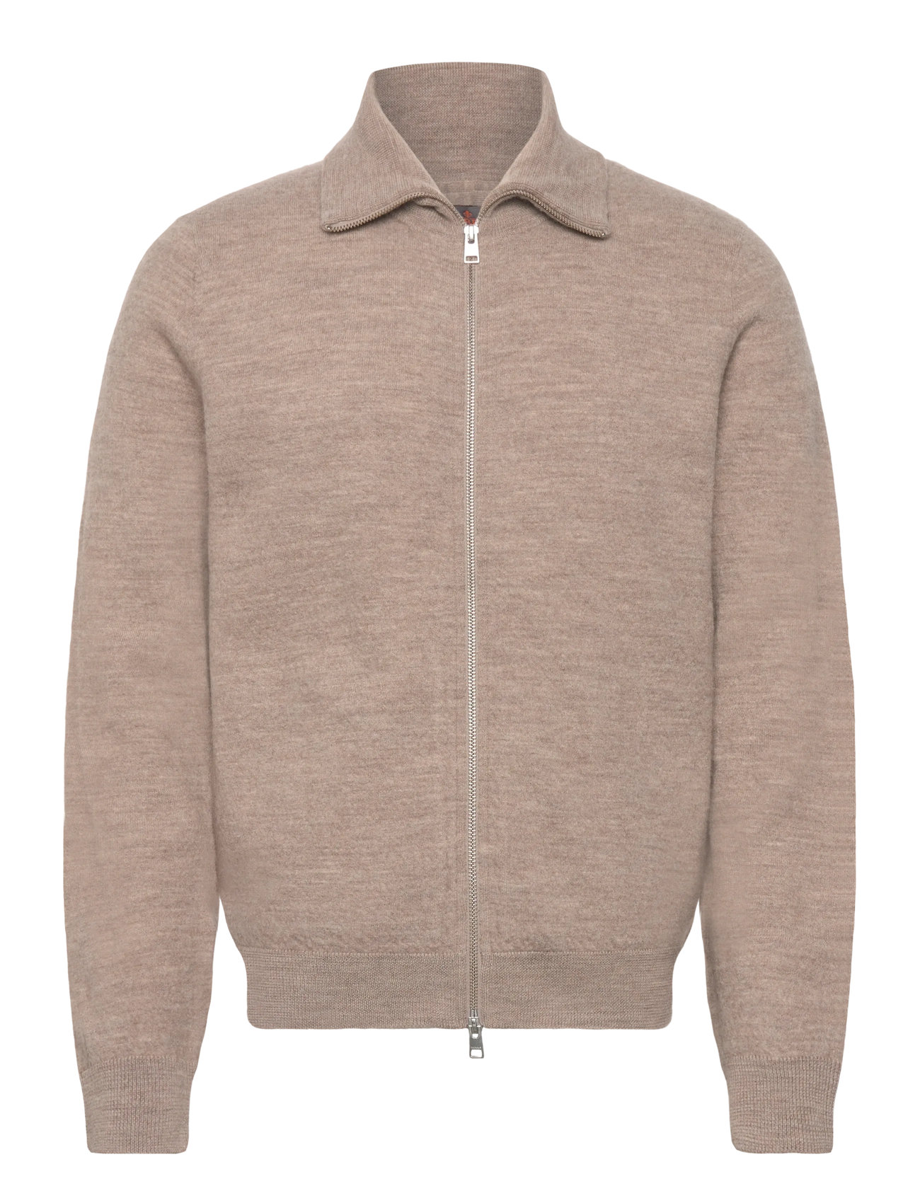 MORRIS Cork Strick Zip Jacke Beige - L - Herren