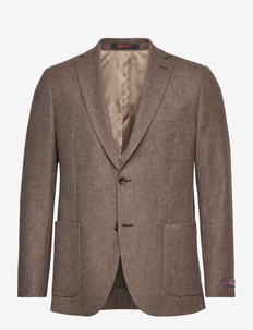 Archie Herringbone Jacket - enkeltkneppede blazere - khaki