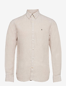 Douglas BD Linen Shirt LS - basic skjortor - khaki