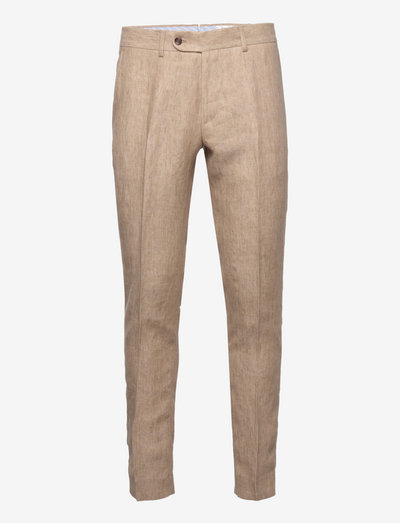 Rodney Linen Suit Trouser - lina bikses - khaki
