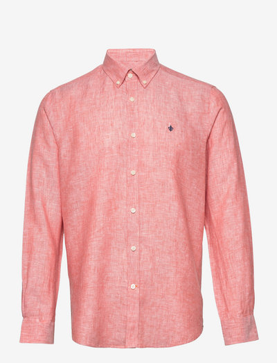 Douglas Linen Shirt - pellavakauluspaidat - red