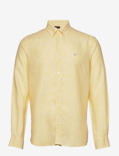 Douglas Linen Shirt - pellavakauluspaidat - yellow