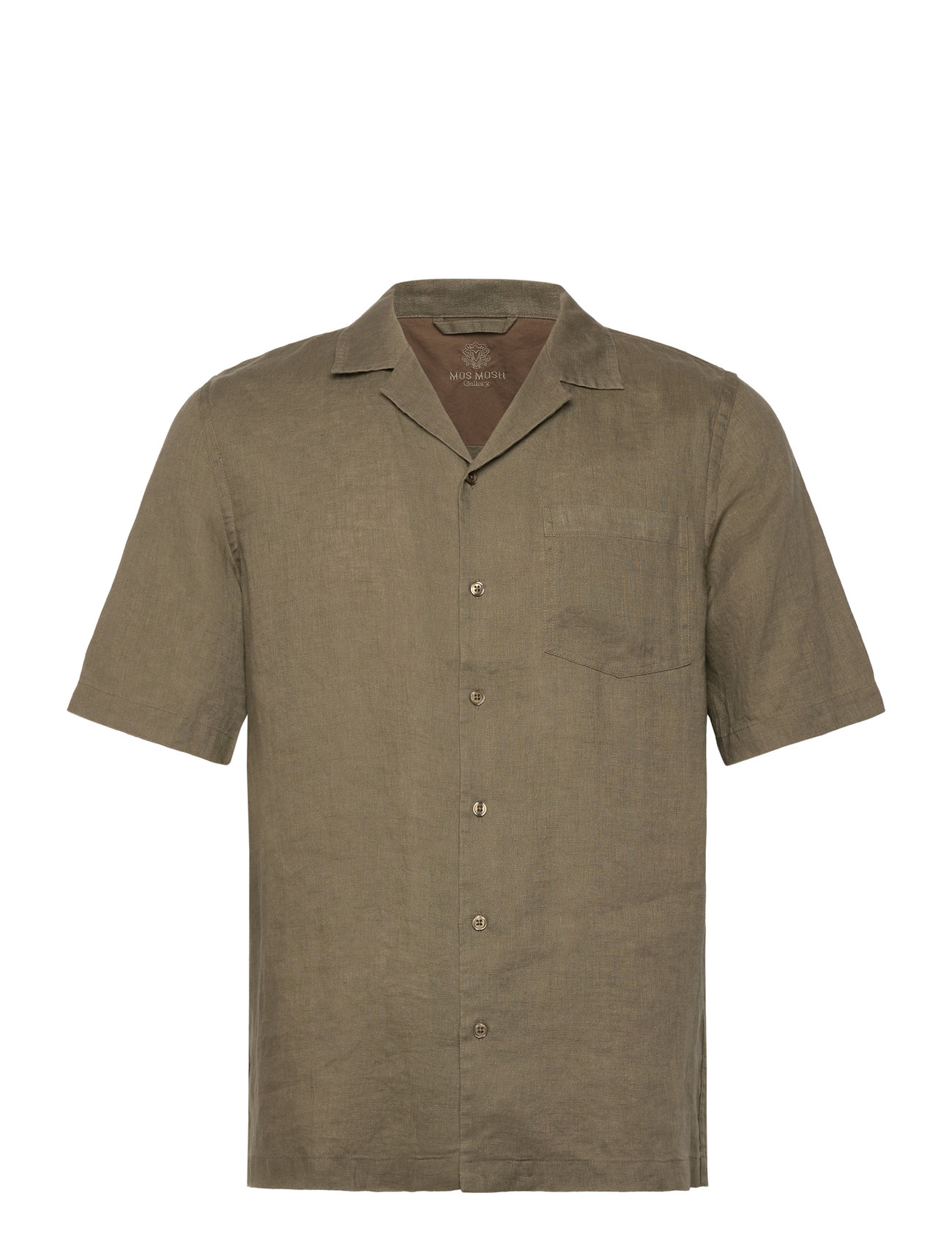 MOS MOSH GALLERY Mmgtheo Linen Cuban Shirt Khaki - S - Herren