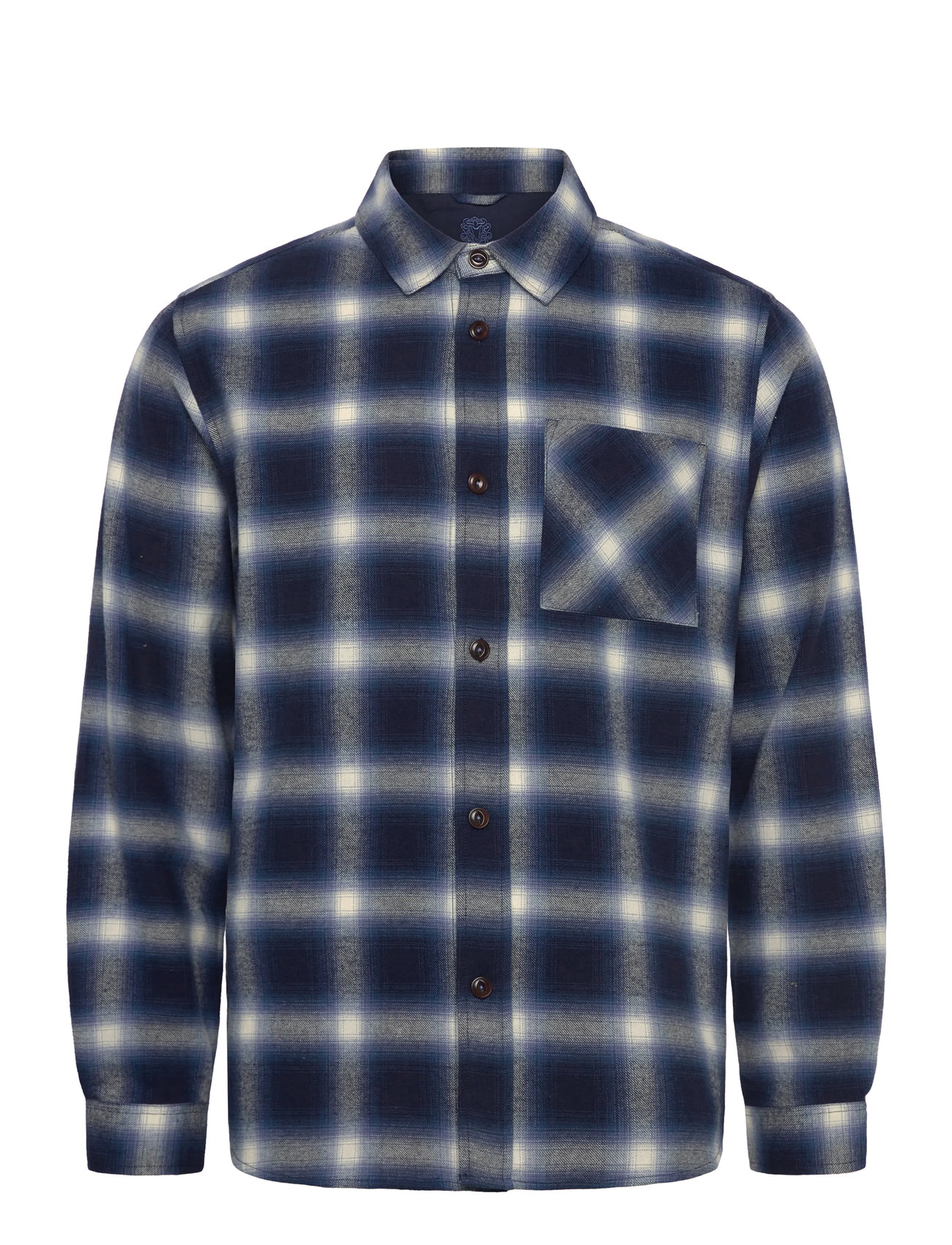 Mos Mosh Gallery Mmgdavid Shadow Overshirt, XL, Navy, Shirts > Flannel Shirts, Herre