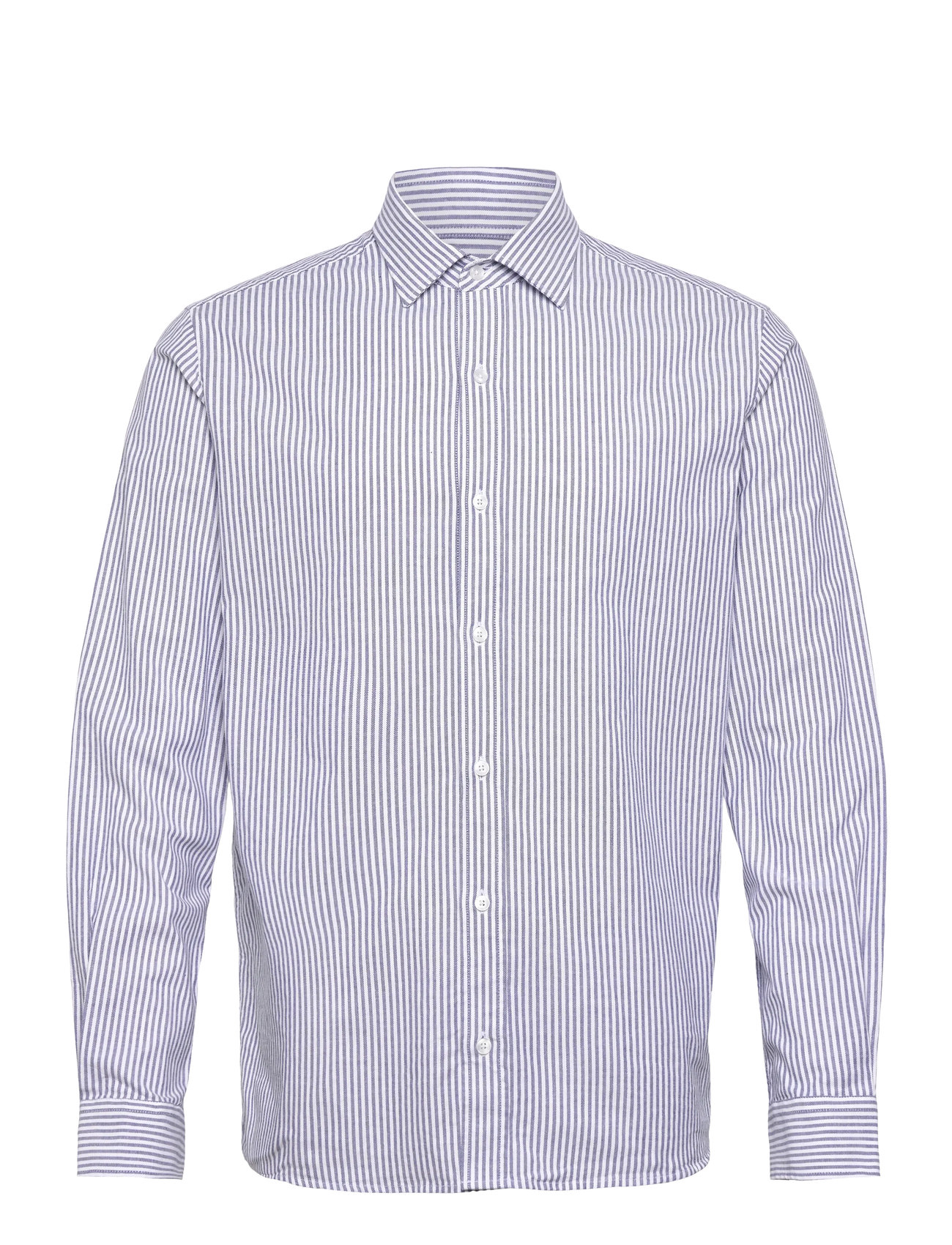 Mos Mosh Gallery Mmgmarco Oxford Stripe Shirt, L, Blue, Shirts > Striped Shirts, Herre