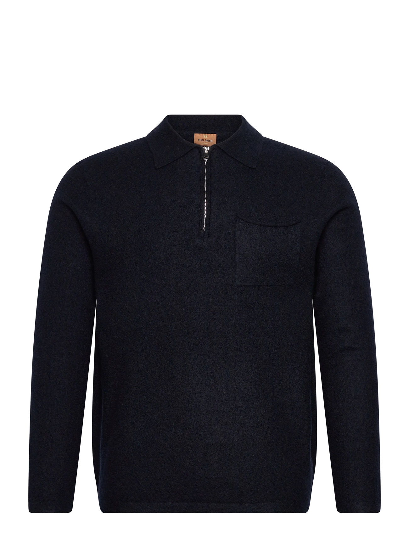 MOS MOSH GALLERY Mmgryan Boil Zip Polo Pullover Navy - M - Herren