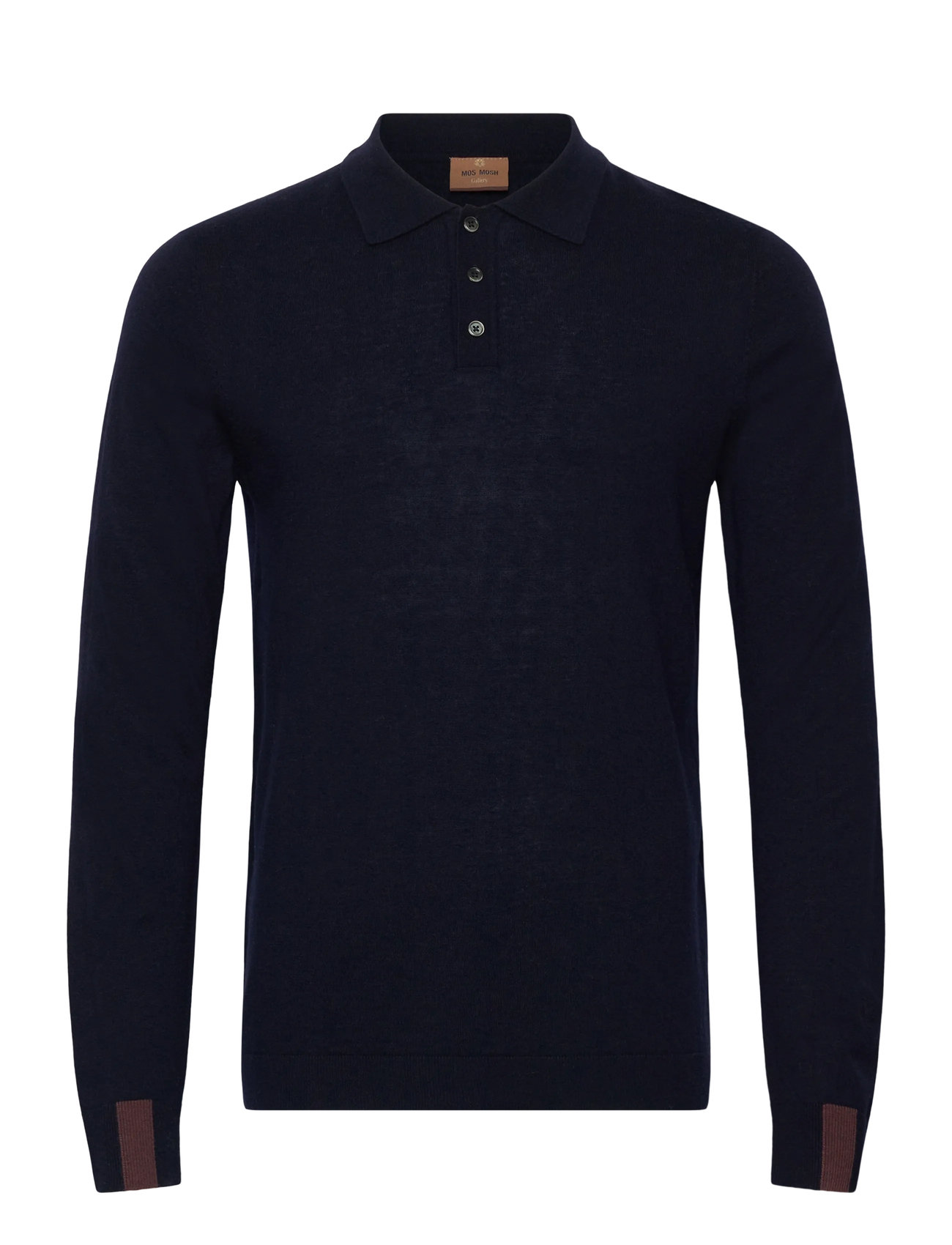 MOS MOSH GALLERY Mmgadam Soft Ls Polo Knit Navy - XL - Herren