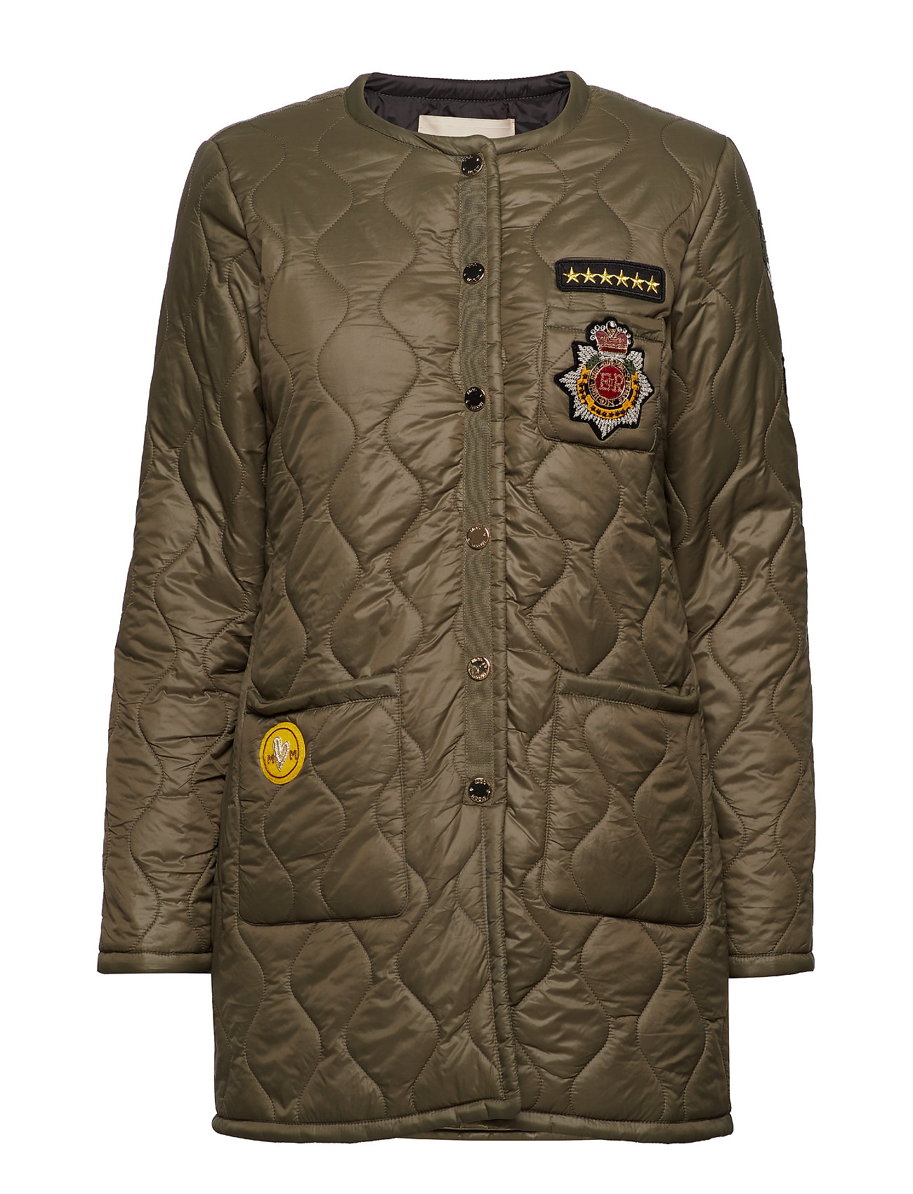 Suri Quilted Coat Doorgestikte Jas Groen Mos Mosh mos mosh kopen in de aanbieding Suri Quilted Coat Doorgestikte Jas Groen Mos Mosh mos mosh kopen in de aanbieding