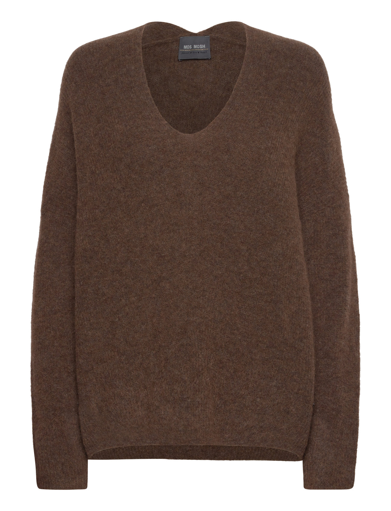 MOS MOSH Mmthora V-Neck Knit Brun