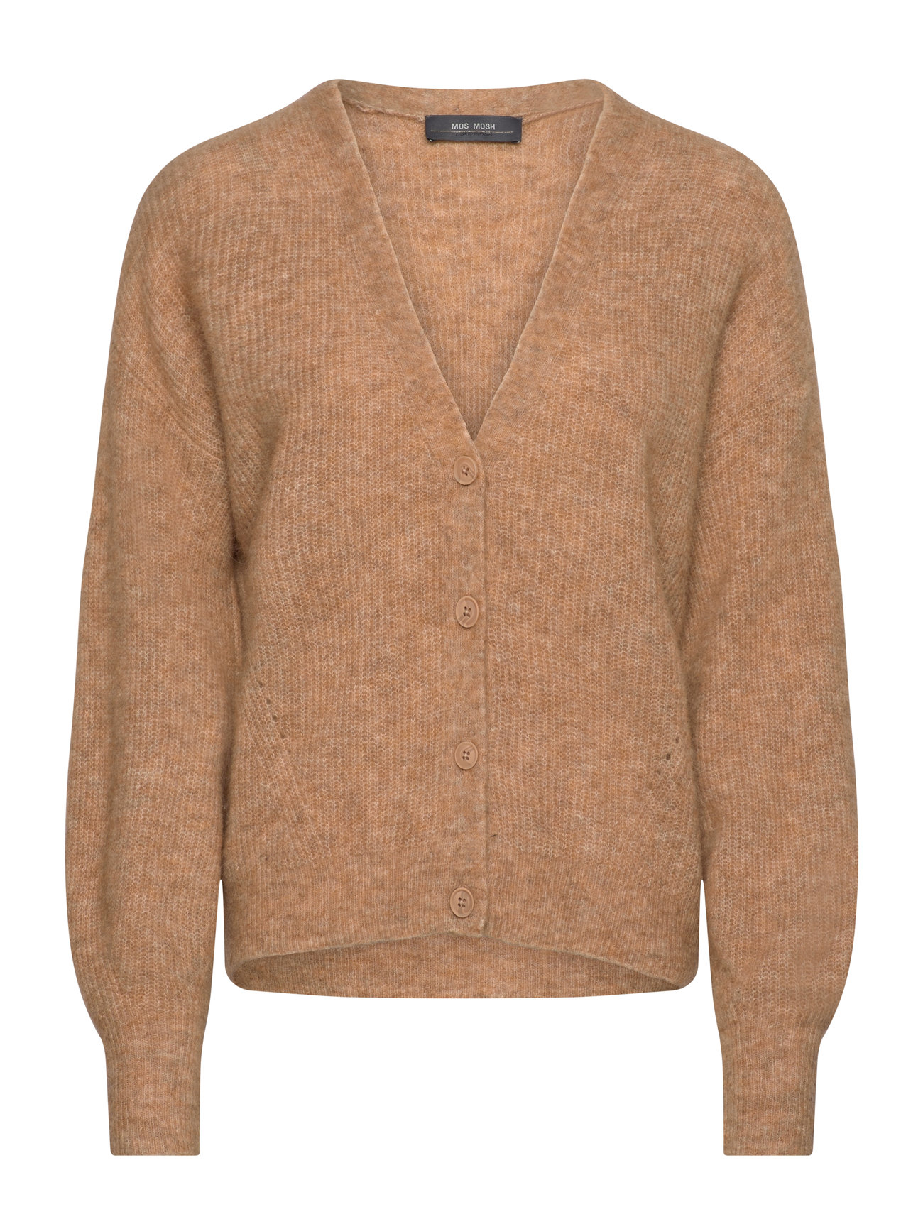 MOS MOSH Mmthora V-Neck Knit Cardigan Beige