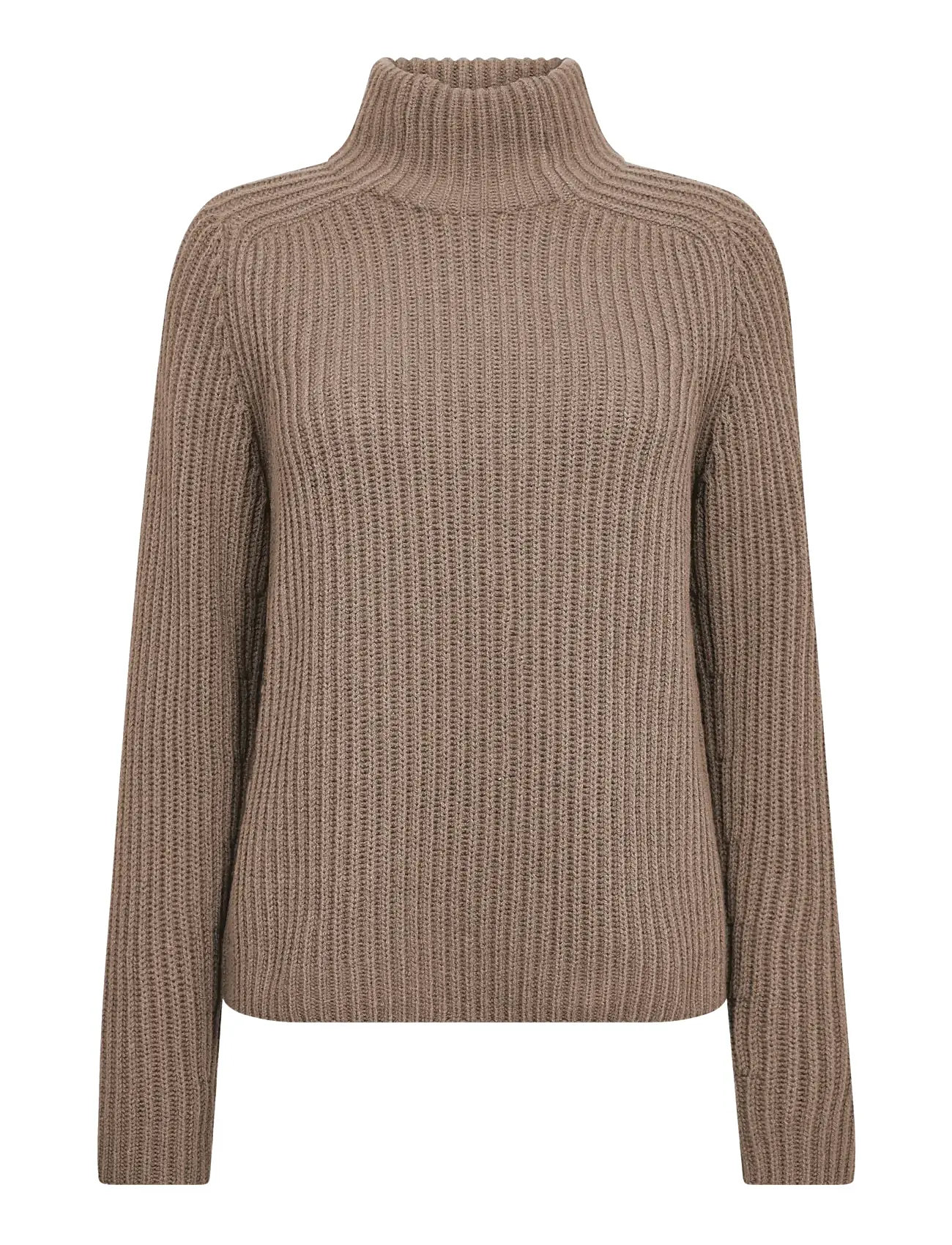MOS MOSH Mmthyra Highneck Knit Braun - S - Damen