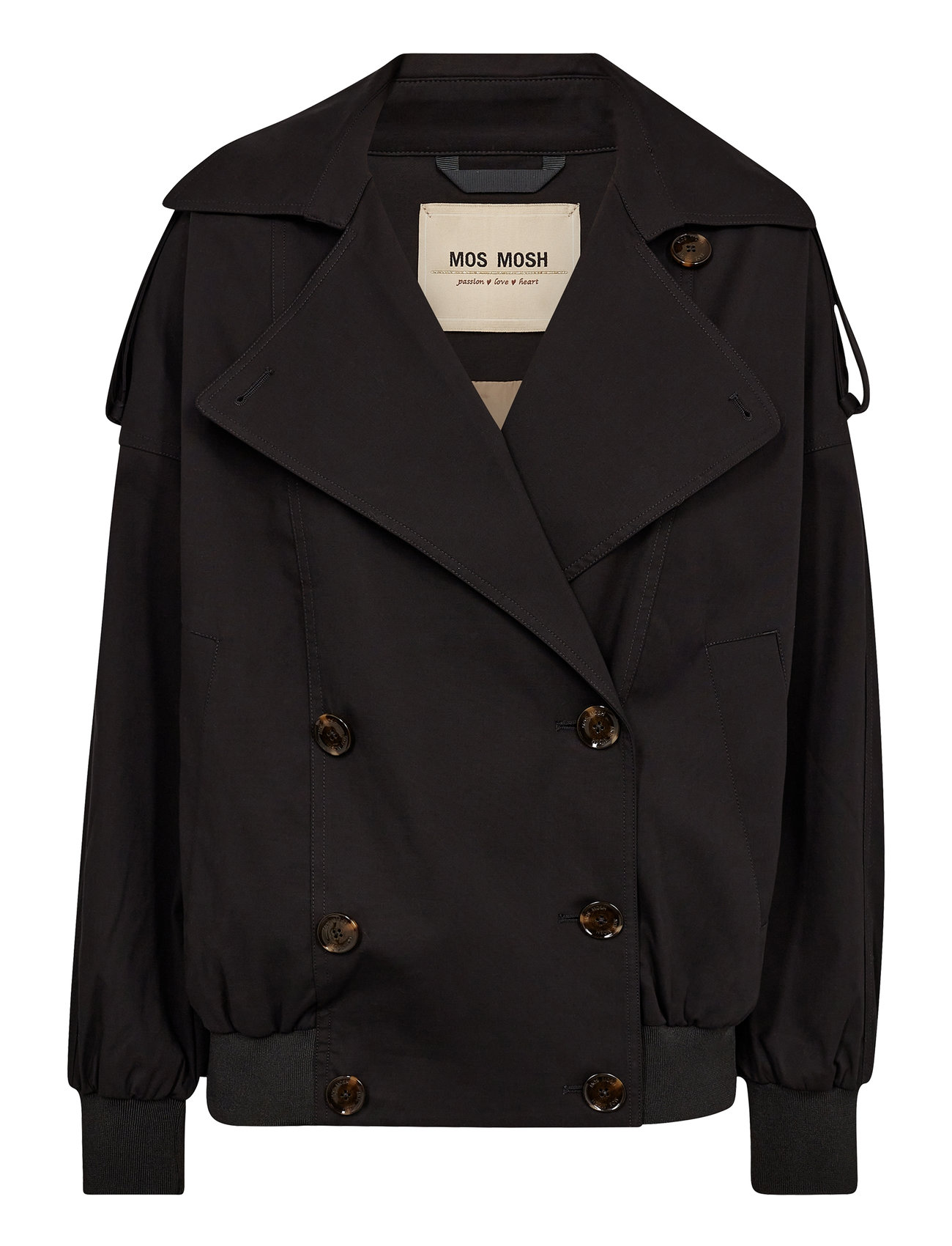 Mmzabi Trench Bomber Jacket Outerwear Jackets Light-summer Jacket Black MOS MOSH