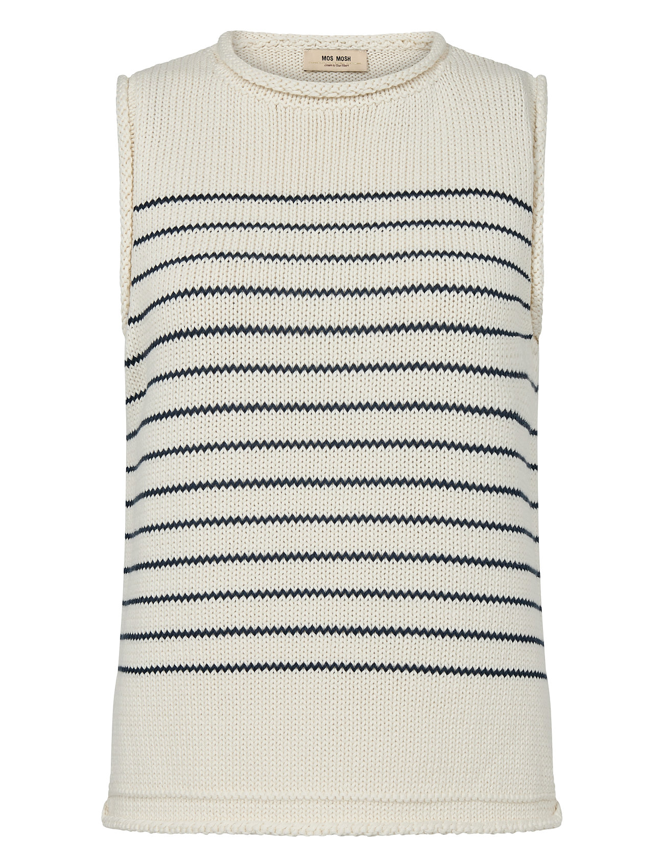 MOS MOSH Mmaubin Sl Stripe Knit Oberteil Beige - XS - Damen