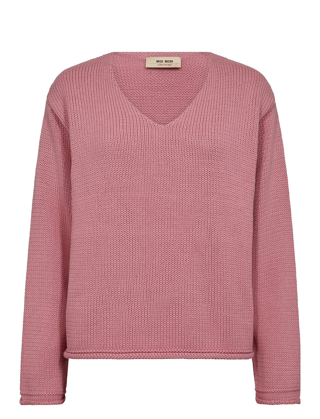 MOS MOSH Mmbine Ls V-Neck Knit Rosa