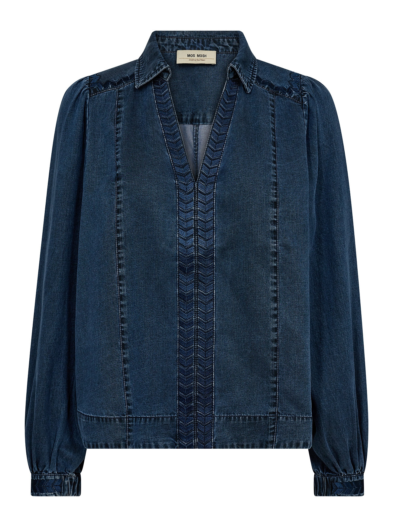 MOS MOSH Mmfozi Tenly Bluse Blau - XL - Damen
