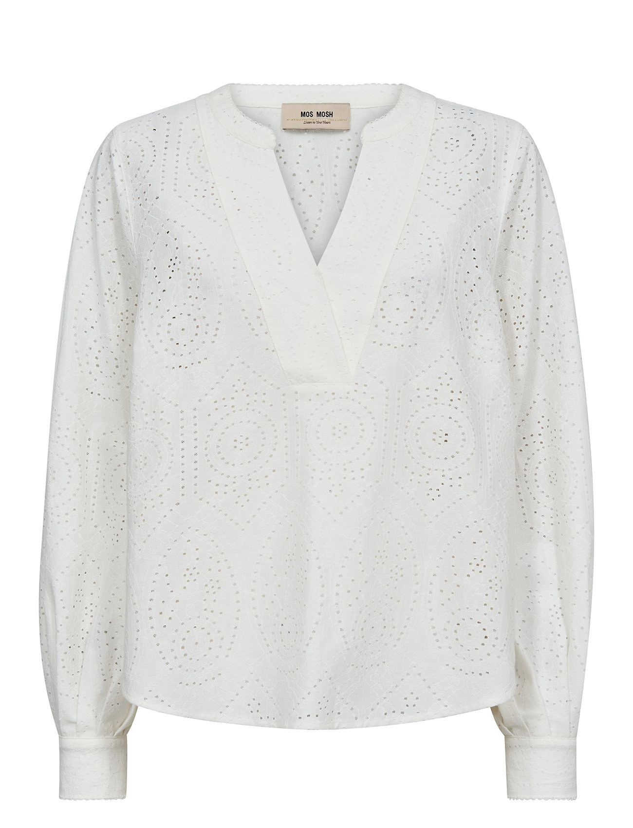 MOS MOSH Mmyen Sina Strickjacke Bluse Weiß - S - Damen