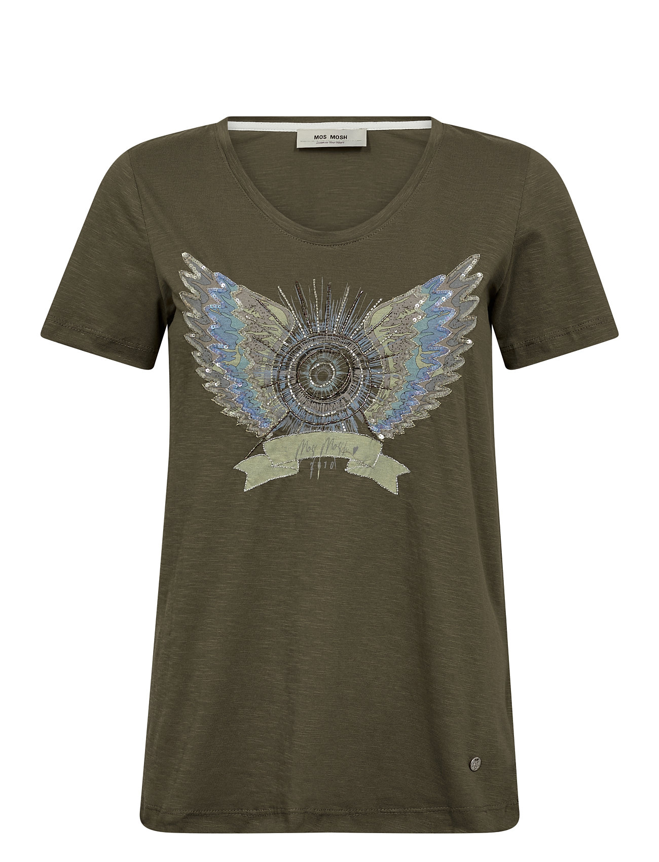 MOS MOSH Mmgethi Deco Tee Khaki - M - Damen