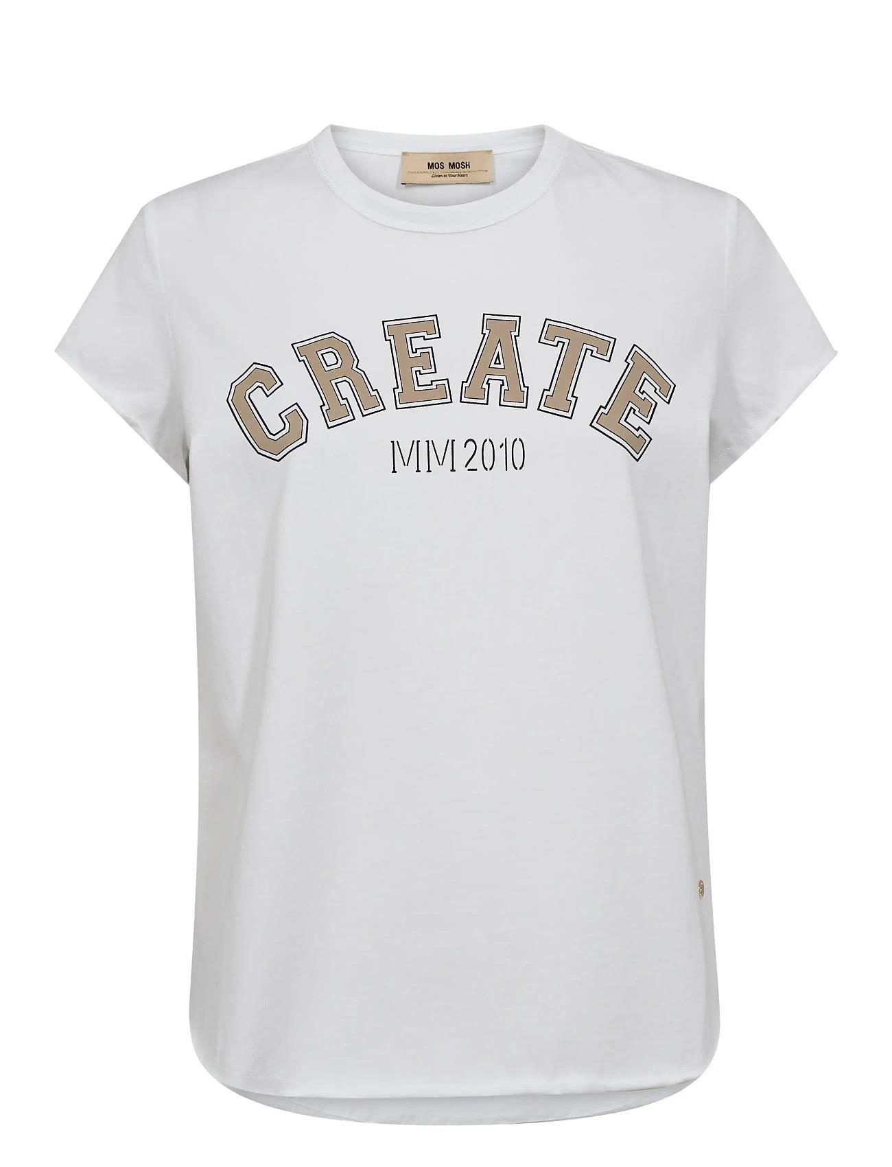 MOS MOSH Mmcelli O-Ss Tee Weiß - XS - Damen