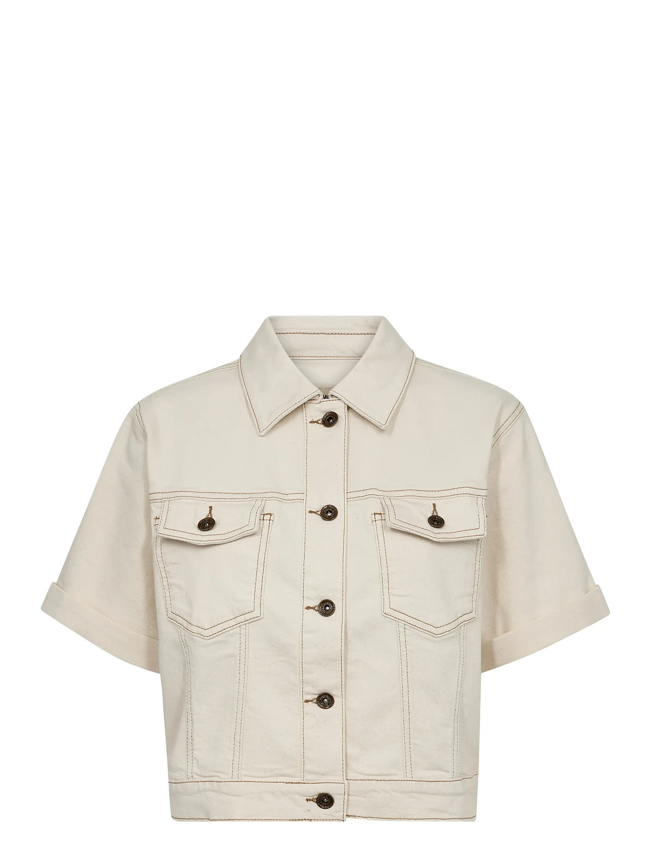 Mmlette Clay Jacket Dongerijakke Denimjakke Cream MOS MOSH