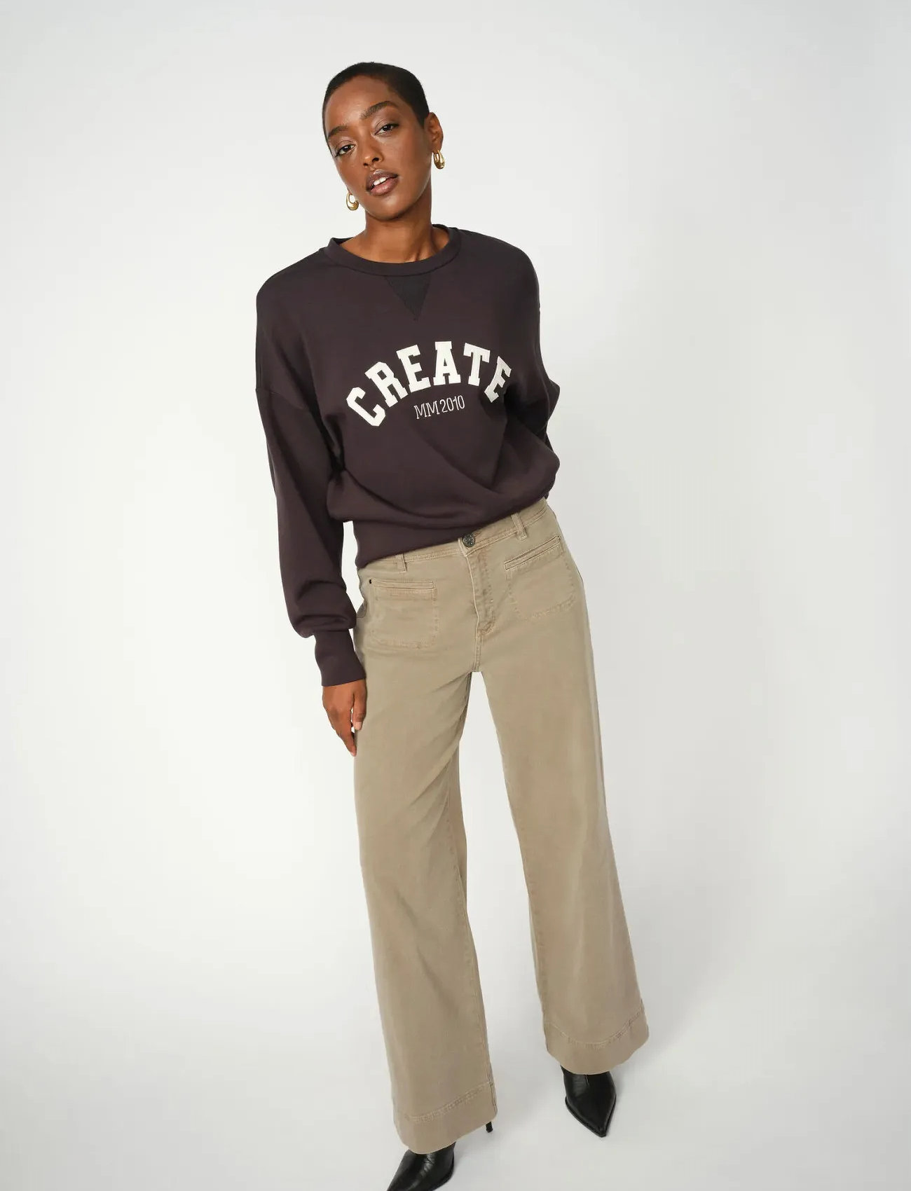 MOS MOSH Mmsoey Iglesia Pant, 28 Regular, Brown, Jeans > Vidde, Dame