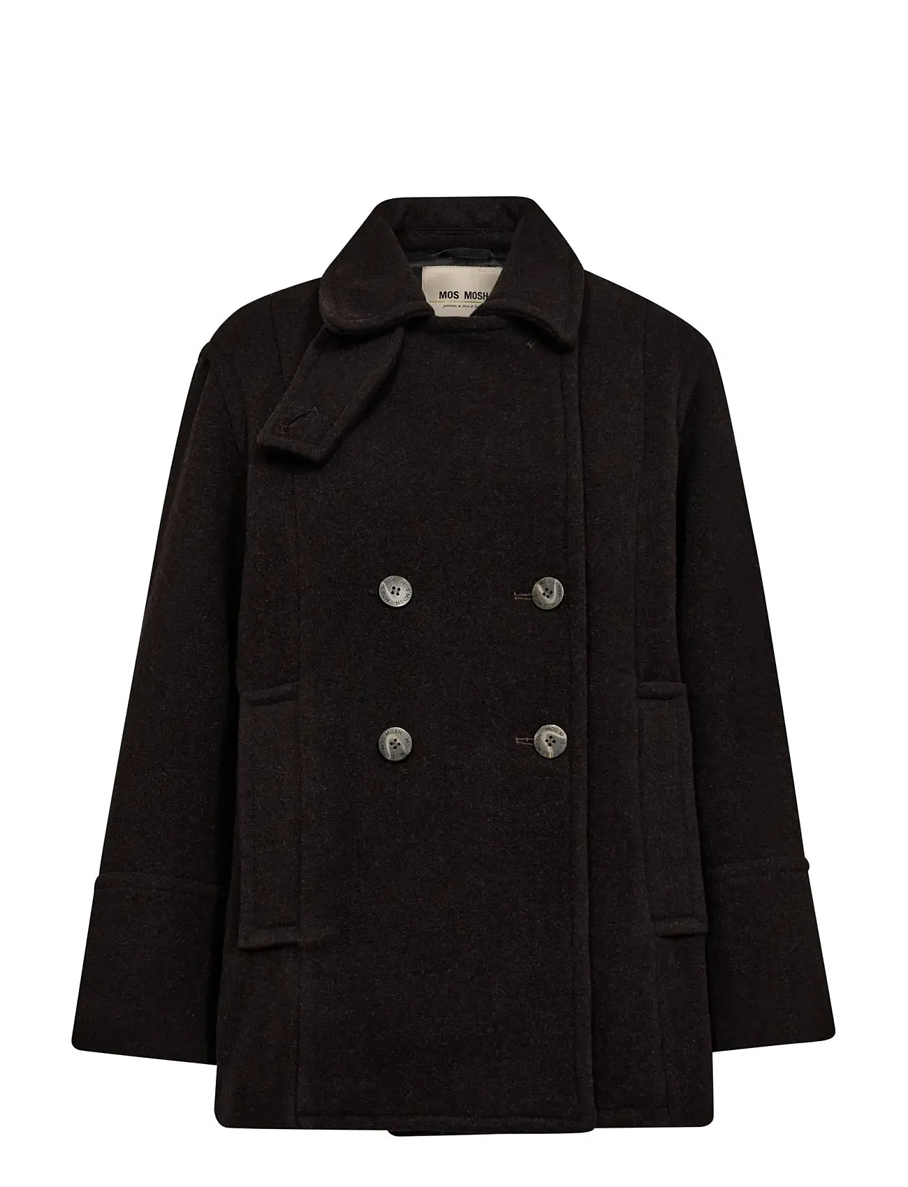 MOS MOSH Mmcharly Wolle Jacke Braun - S - Damen