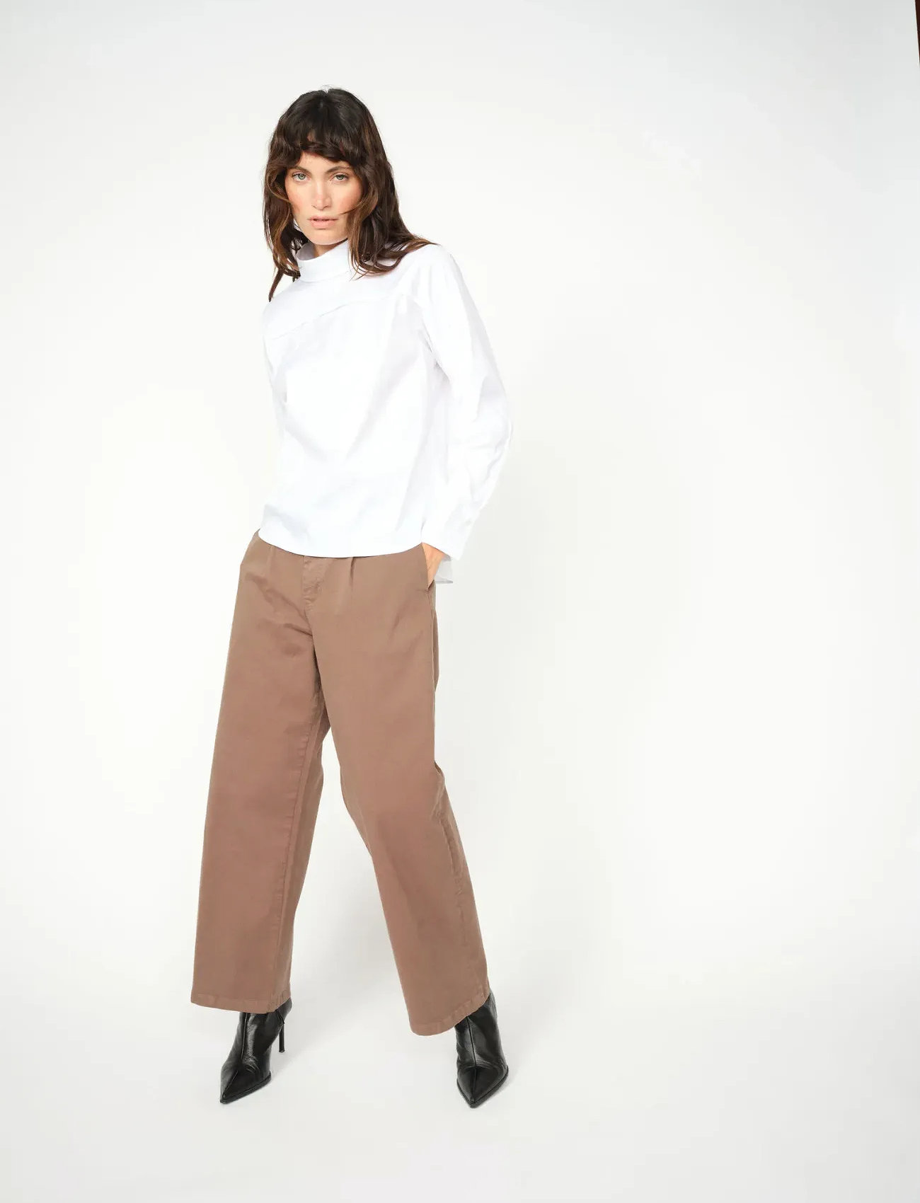 MOS MOSH Mmwillow Chino Pant, 30 Short, Grey, Bukser > Chinos, Dame