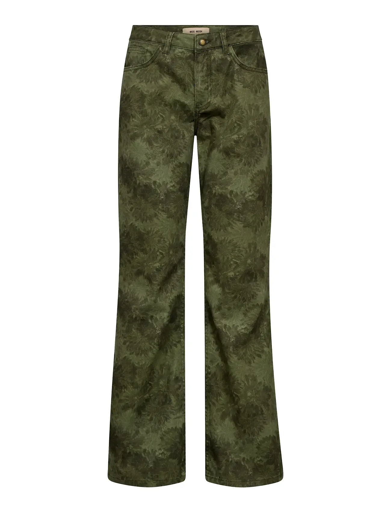 MOS MOSH Mmmarlena Print Pant, 27 Regular, Green, Jeans > Boot Cut, Dame