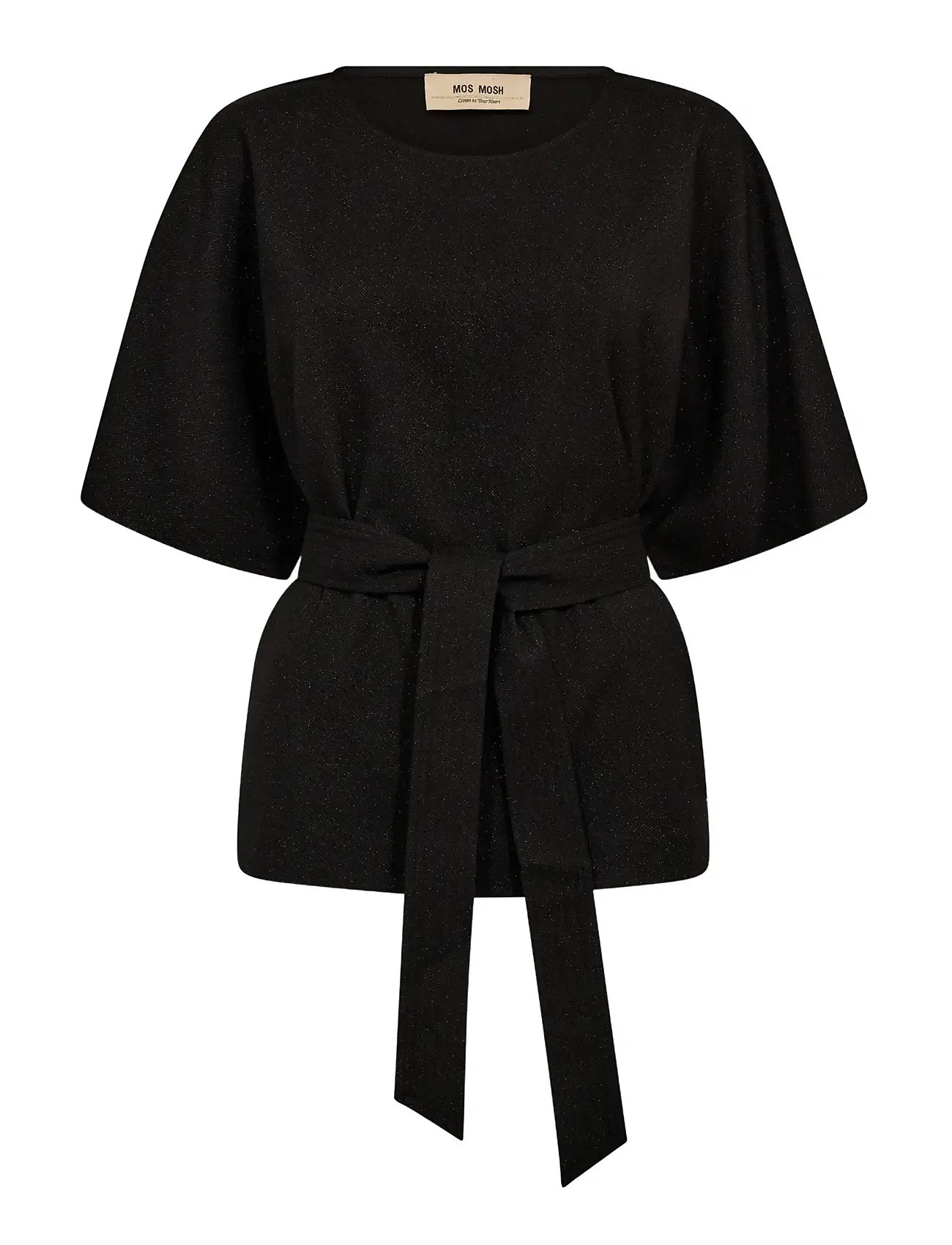 MOS MOSH Mmpie Bellevue Blouse, 44, Black, Bluser > Kortærmede, Dame
