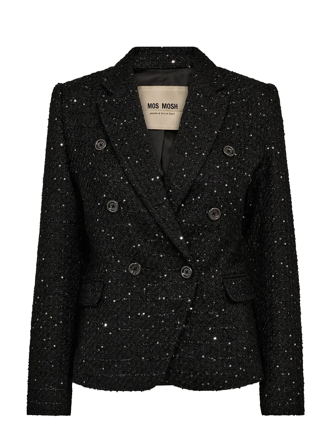 MOS MOSH Mmbelize Bouce Blazer, 40, Black, Blazere > Bouclé Blazere, Dame