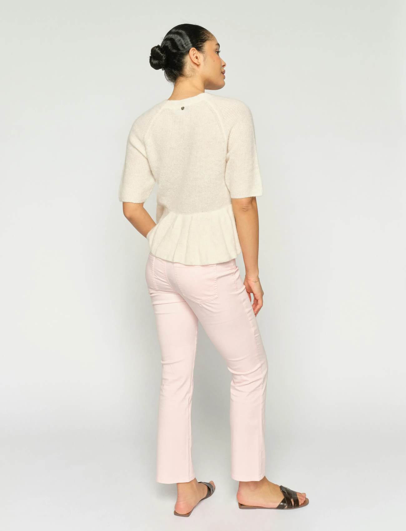 MOS MOSH Mmashley Sati Pant, 30 Short, Pink, Bukser > Flared, Dame