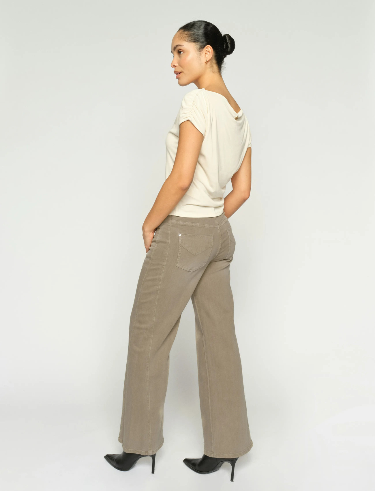 MOS MOSH Mmdara Shadow Pant, 26 Regular, Grey, Jeans > Vidde, Dame