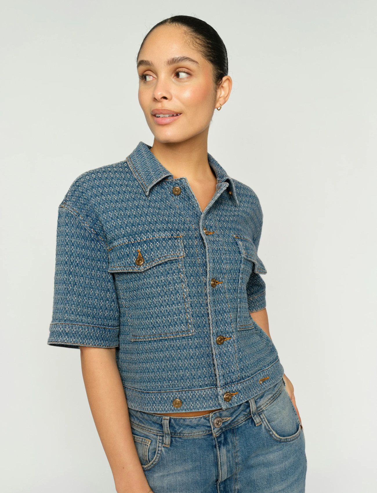 MOS MOSH Mmebba Bobble Jacket, XS, Blue, Jakker > Denim, Dame