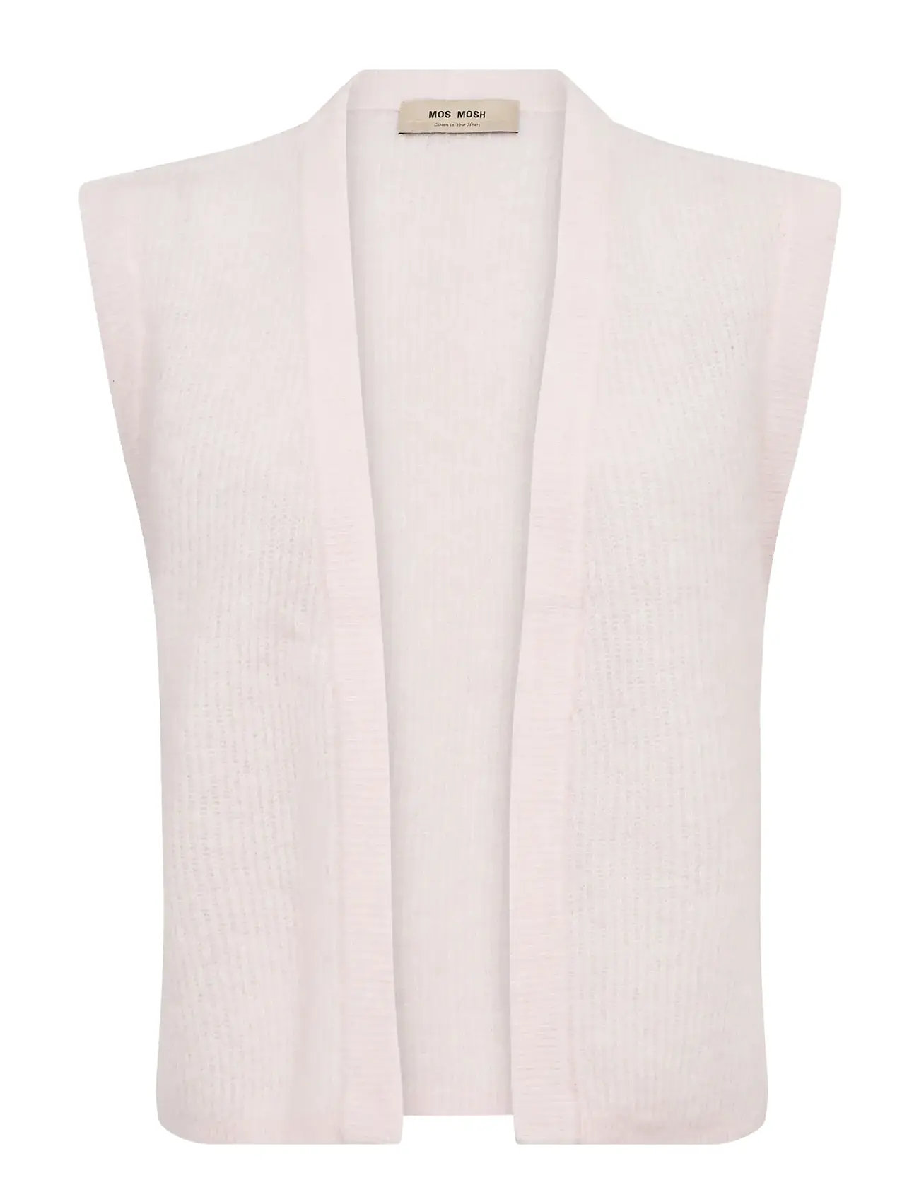 MOS MOSH Mmthora Knit Vest, L, Pink, Veste > Strikkede Veste, Dame
