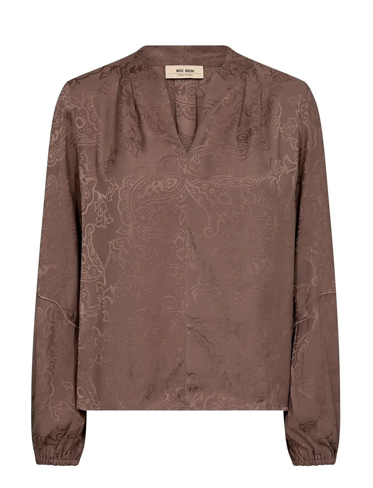 MOS MOSH Mmhefa Paisleya Blouse, XL, Brown, Bluser > Langærmede, Dame