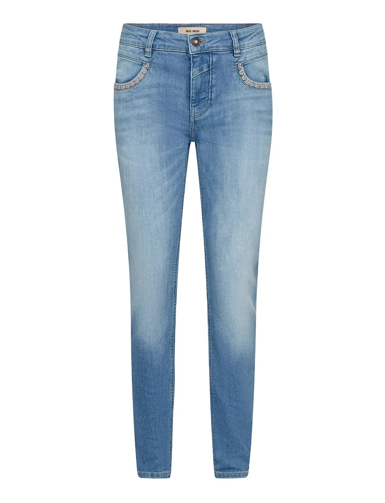 MOS MOSH Mmnaomi Salute Emb. Jeans, 32 Short, Blue, Jeans > Skinny, Dame