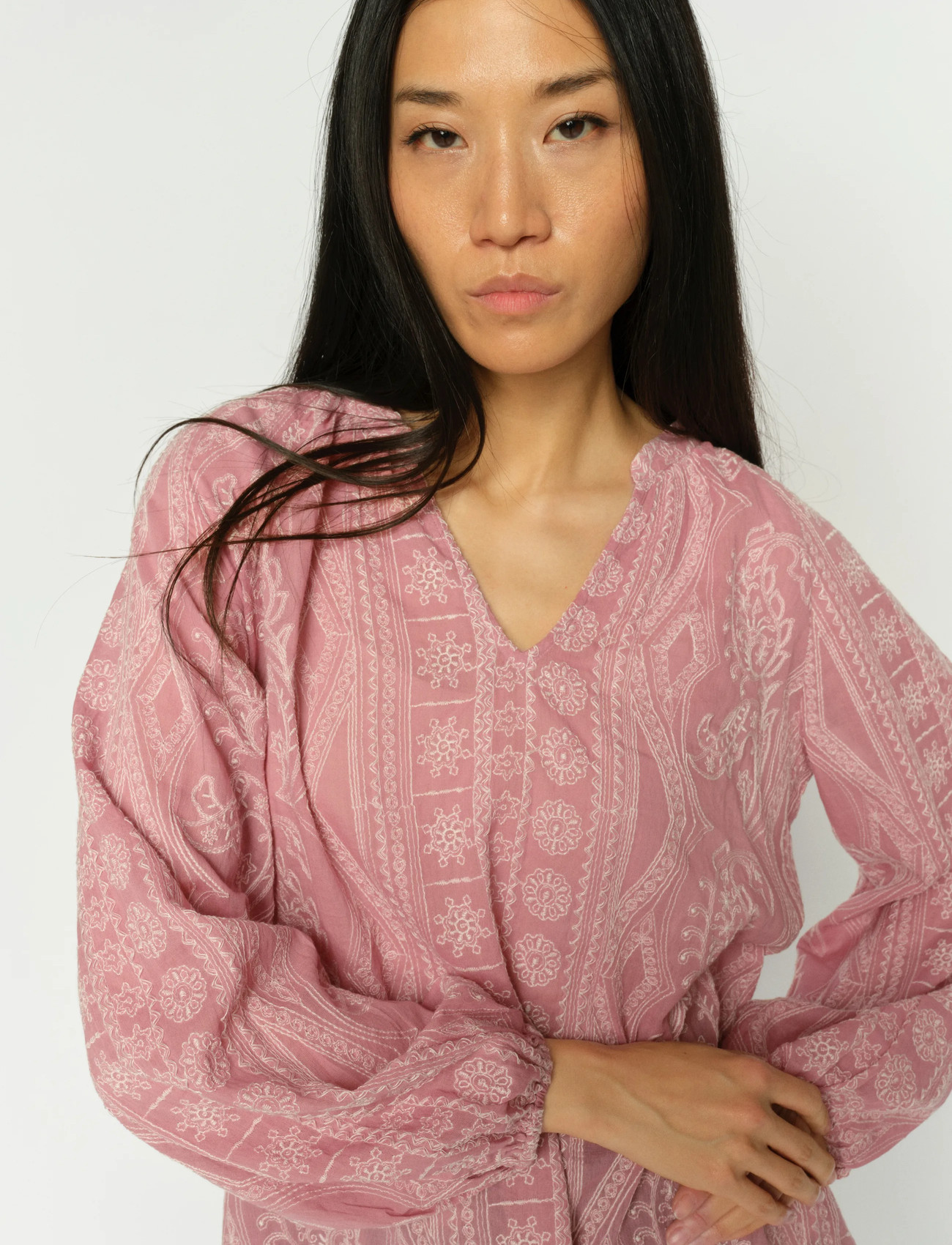 MOS MOSH Mmgata Allo Blouse, XS, Pink, Bluser > Langærmede, Dame